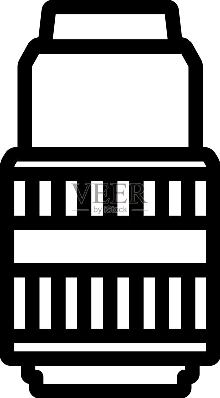 带变焦镜头的相机图标图标素材