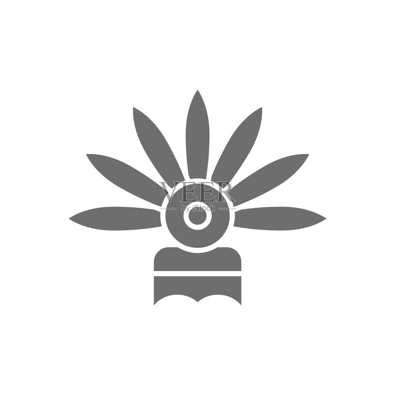 狂欢节头饰节日帽子灰色图标图标素材
