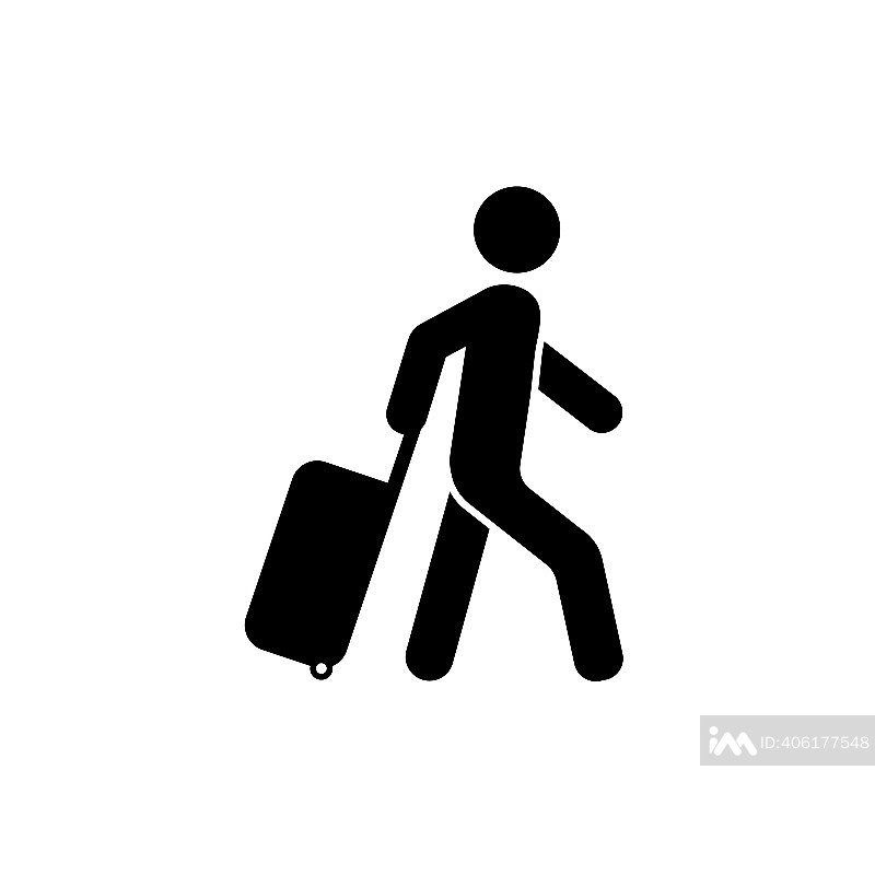 带行李的男人图标，携带手提箱的男人图标图标素材