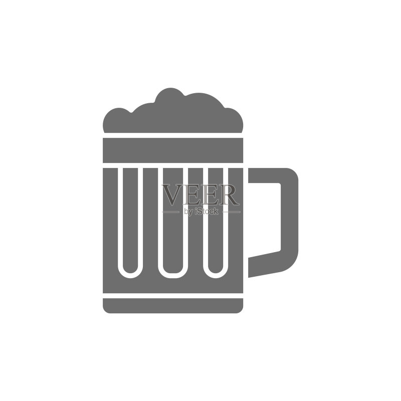 啤酒杯品脱杯灰色图标图标素材