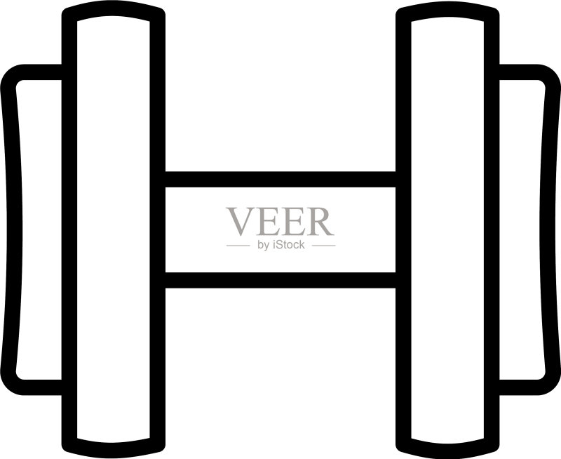 手持哑铃图标轮廓样式图标素材