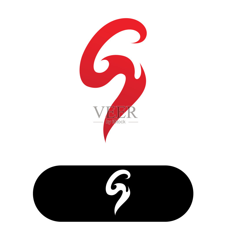 火焰字母S标志图标素材