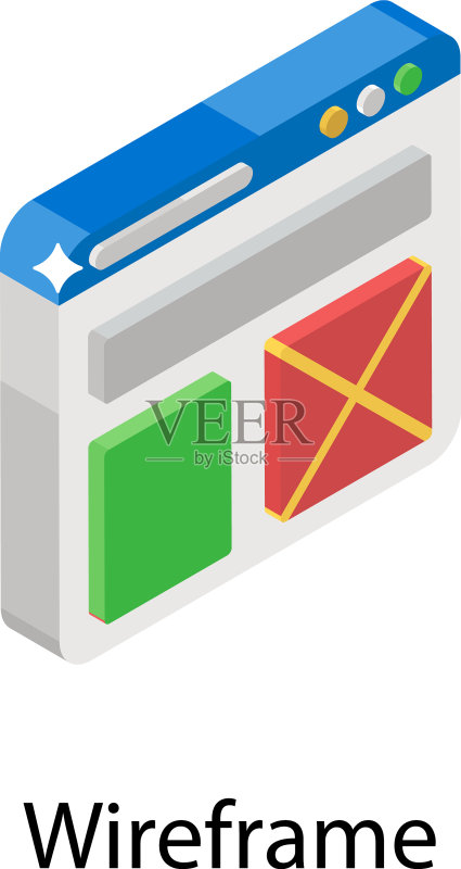 网页线框图标素材