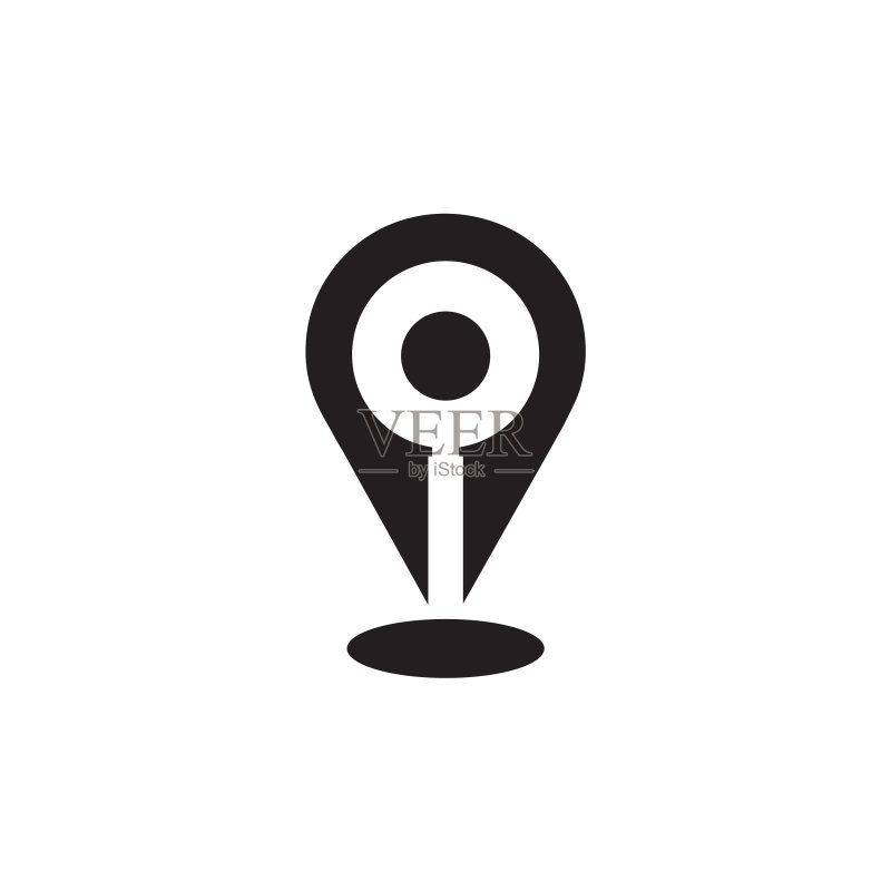 图钉定位图标Logo设计模板图标素材