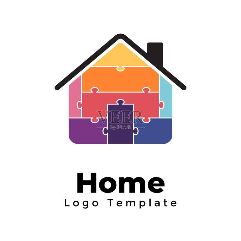创意房屋logo模板抽象房屋图标素材