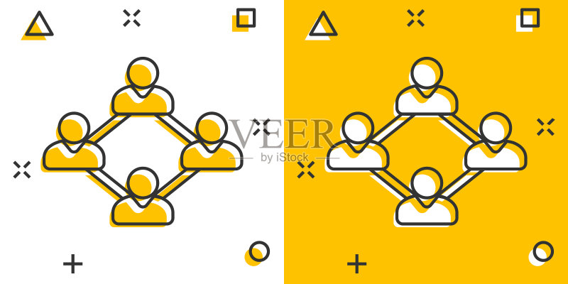卡通社交网络图标图标素材