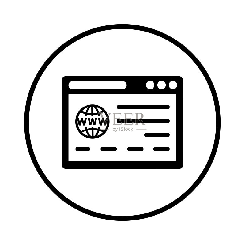 网页图标圆形黑色图标素材