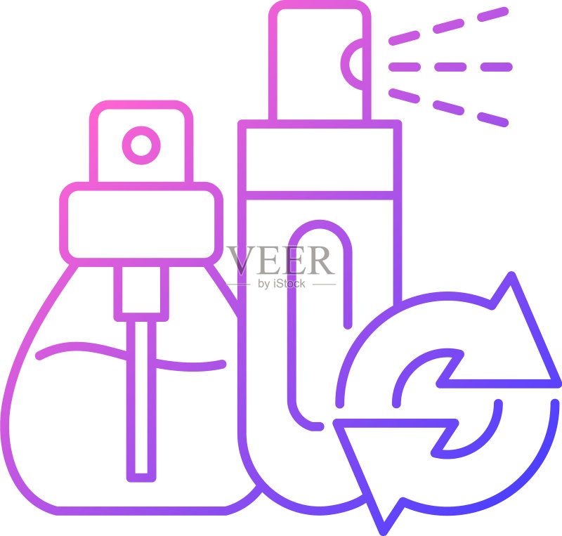 香水补充梯度线性图标图标素材