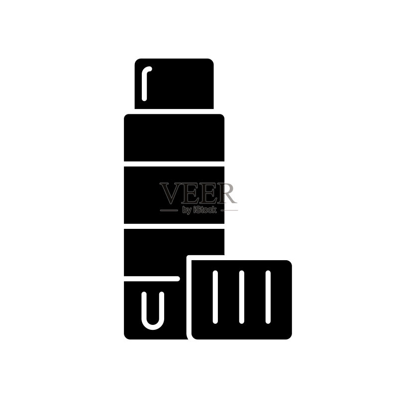 胶棒黑色字形图标图标素材