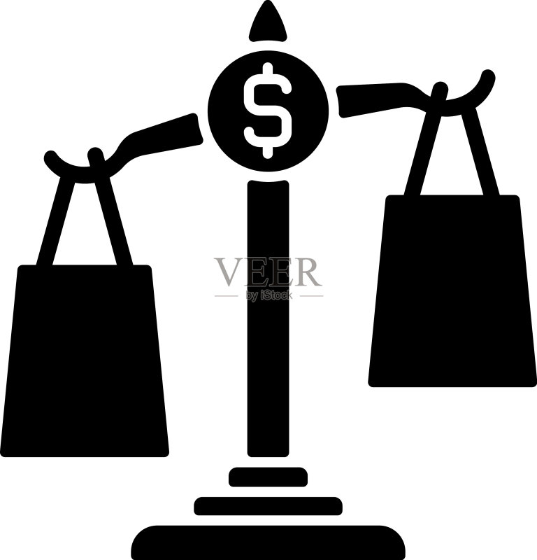 比较购物黑色字形图标图标素材