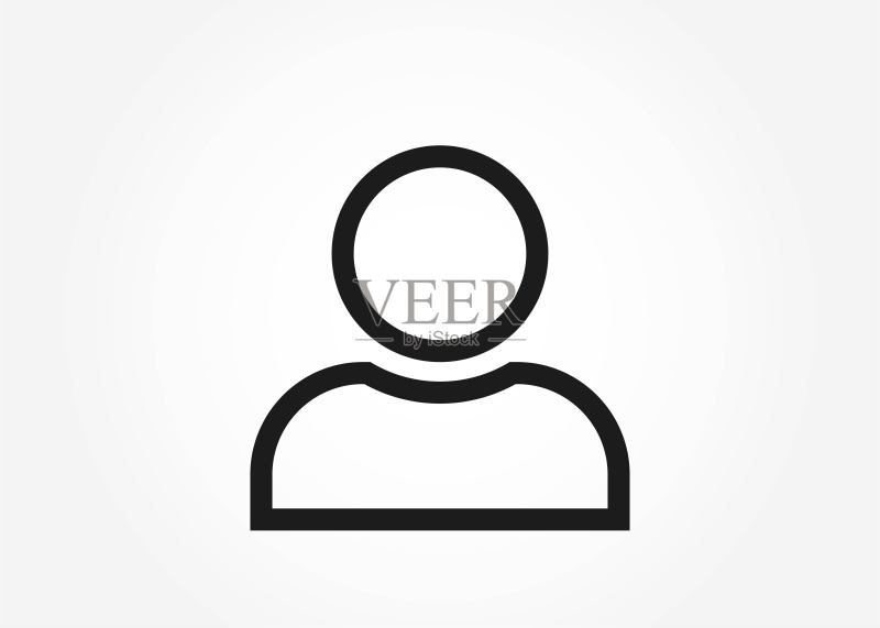 用户线条图标。个人资料符号。网页设计符号图标素材