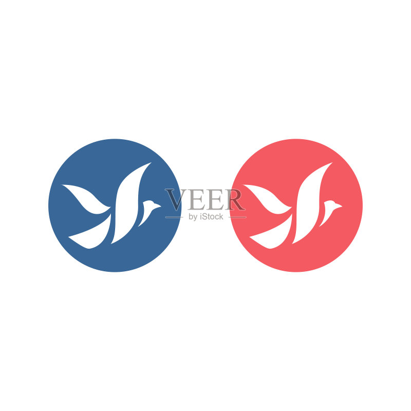 简约现代飞鸟Logo图形图标素材