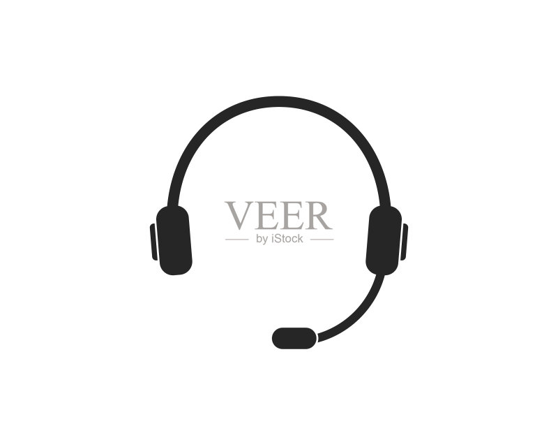 带麦克风的耳机图标图标素材