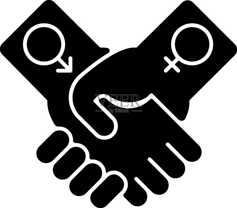 公平关系黑色图标图标素材