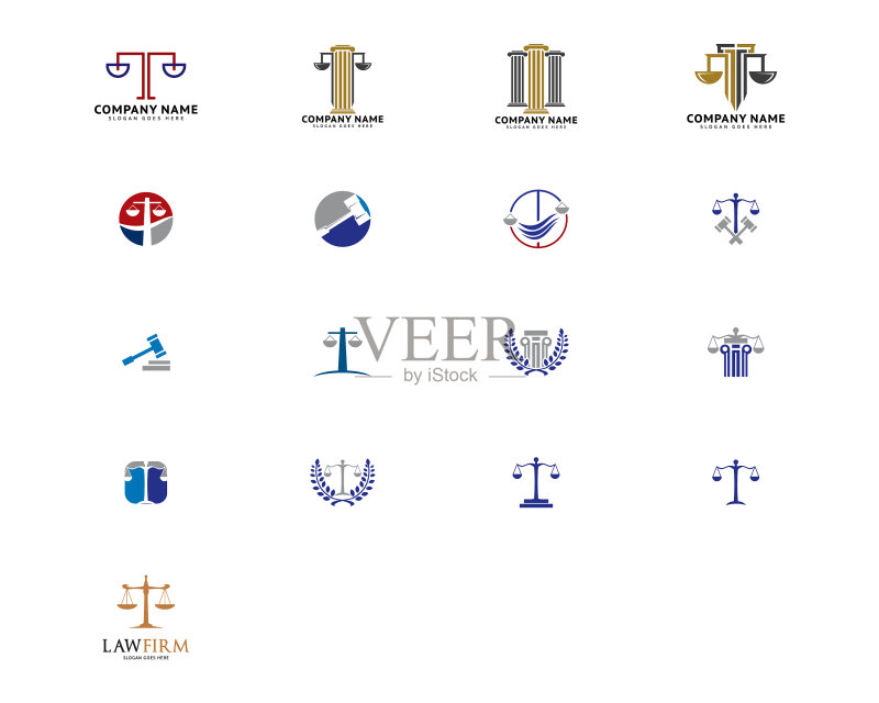 律师事务所logo模板设计图标素材