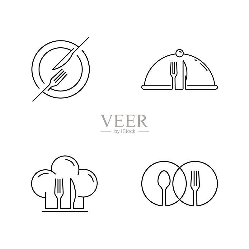 餐饮美食咖啡馆Logo模板图标素材