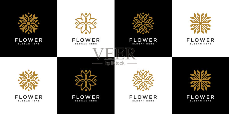 花卉Logo设计模板合集图标素材