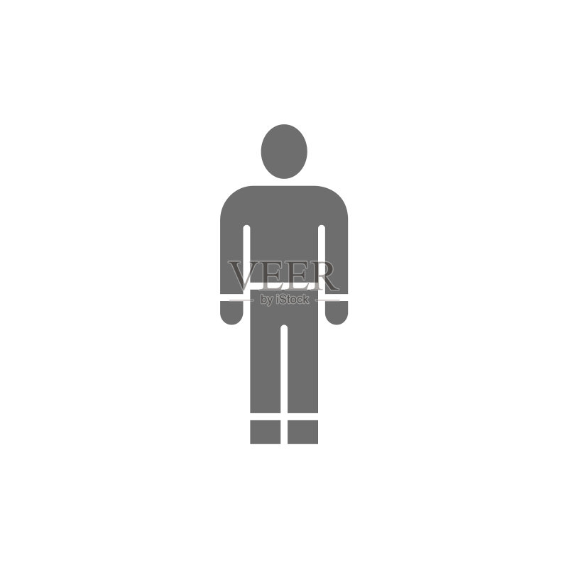 男人员工灰色图标图标素材