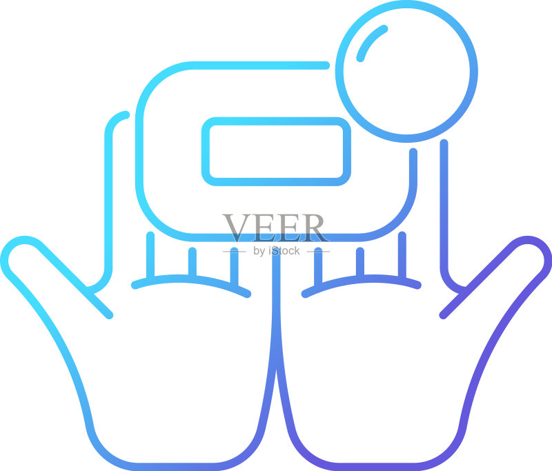 砖块肥皂清洗渐变线性图标图标素材