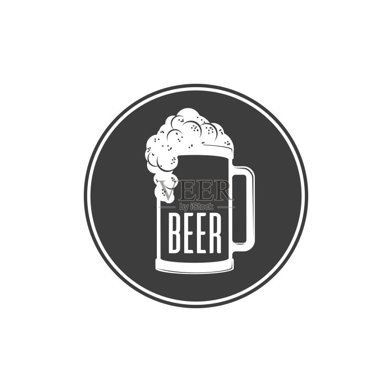 黑色啤酒矢量图标图标素材