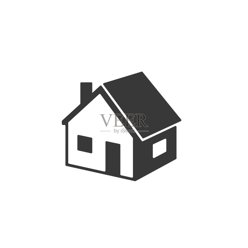 房屋矢量图标：住宅房地产图标图标素材