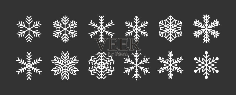 雪花矢量图标图标素材