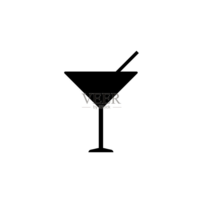鸡尾酒杯图标矢量图图标素材