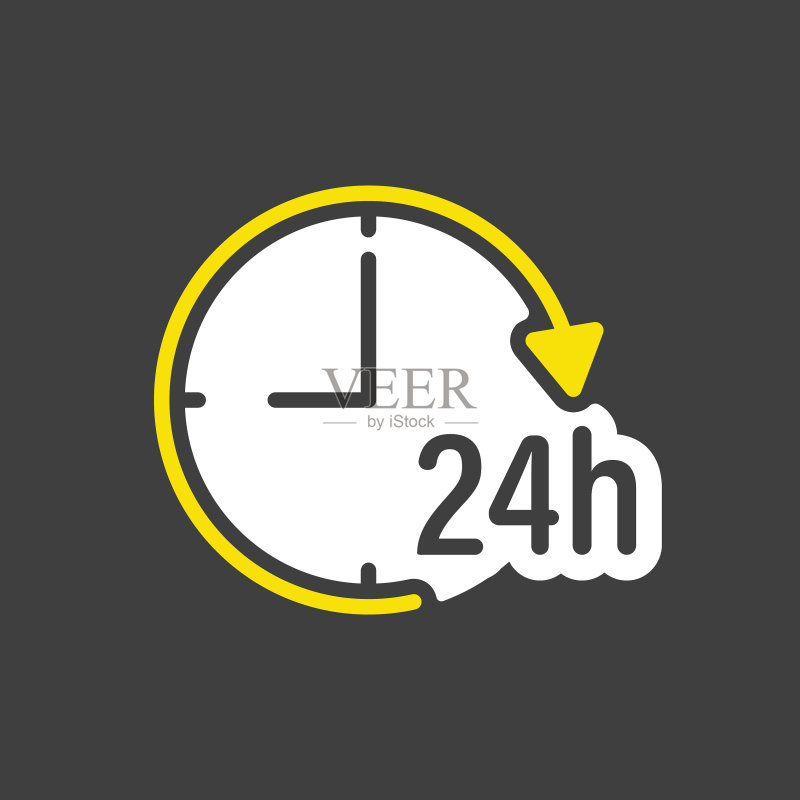 24小时服务图标图标素材
