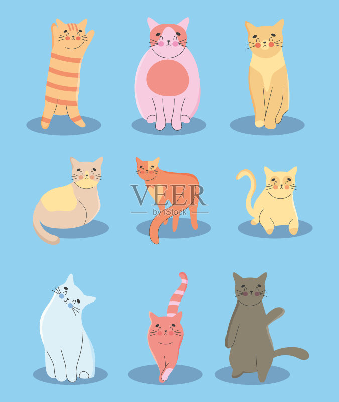 可爱猫咪图标合集图标素材