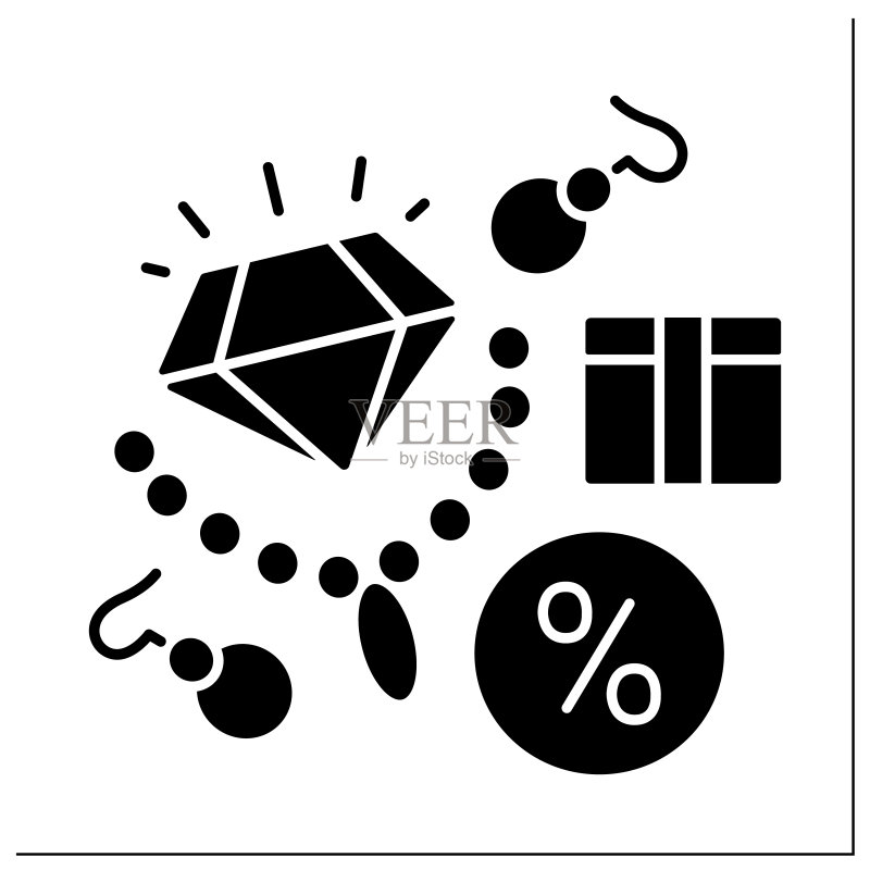 珠宝店glyph图标图标素材