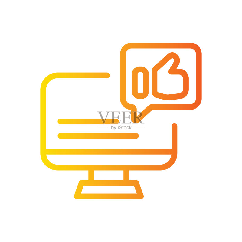 渐变的点赞支持图标图标素材