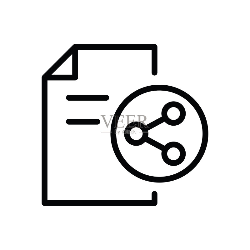 分享文件线性图标图标素材