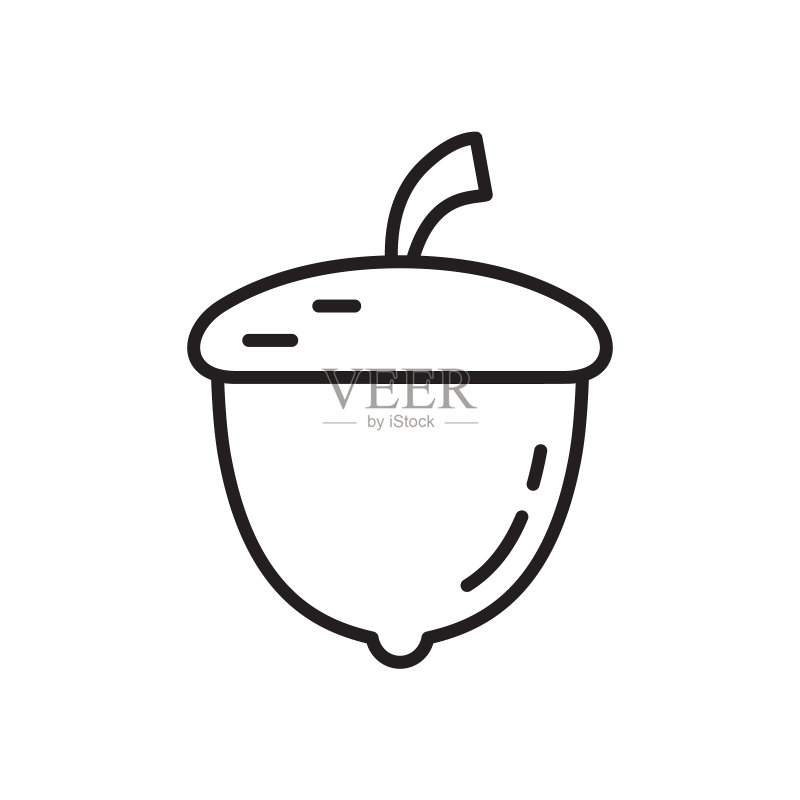 橡子线性图标图标素材
