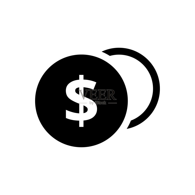 美元硬币图标图标素材