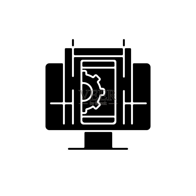 用户体验设计黑色字形图标图标素材