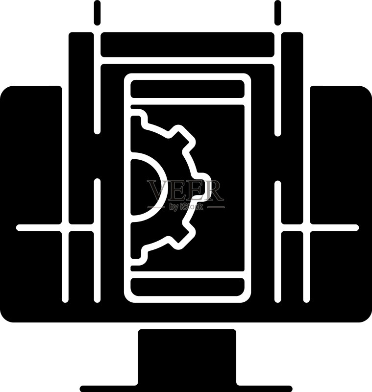 用户体验设计黑色字形图标图标素材