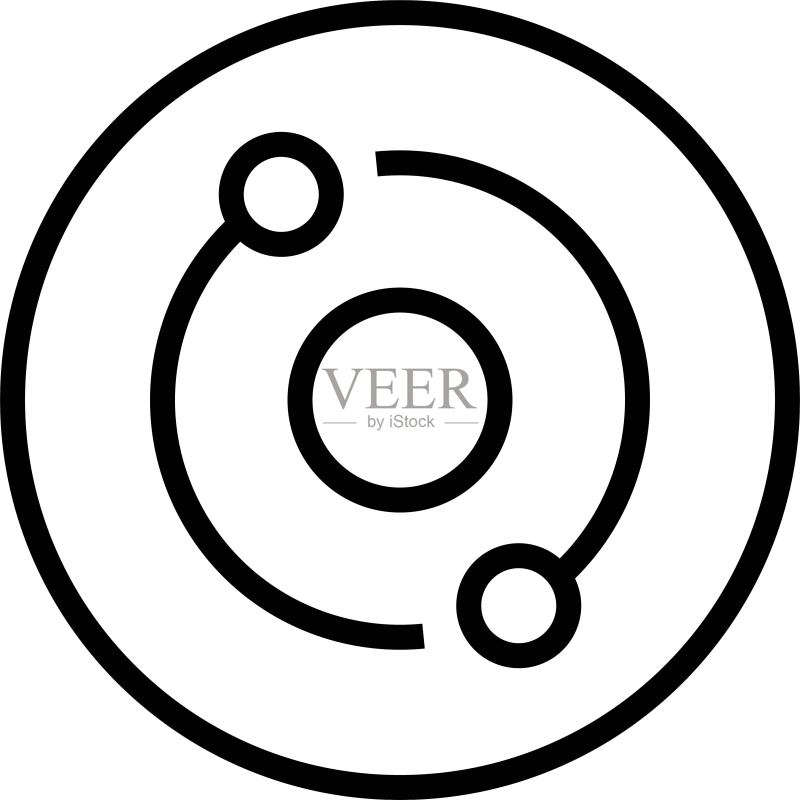 抗氧化标签线性图标，矢量插画图标素材