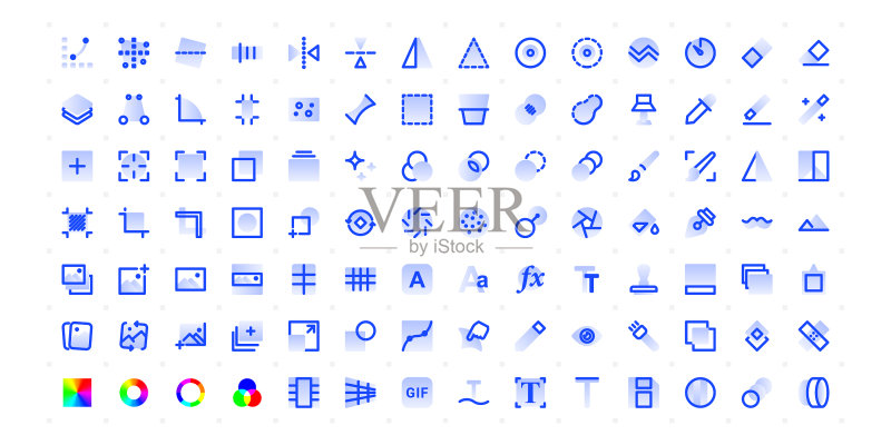 图像编辑细线图标图标素材