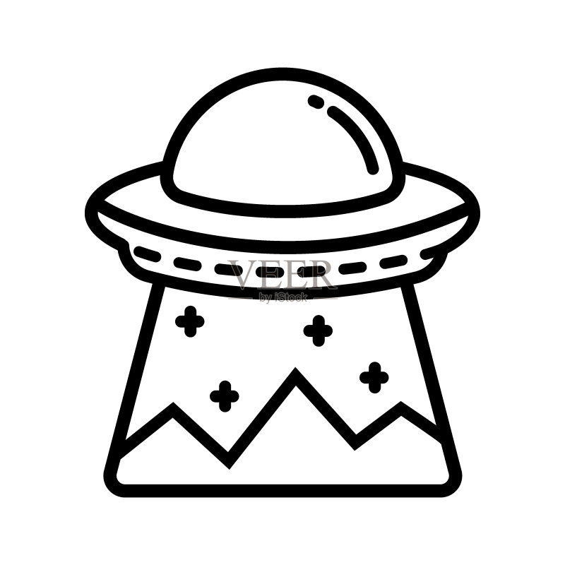 不明飞行物轮廓图标图标素材