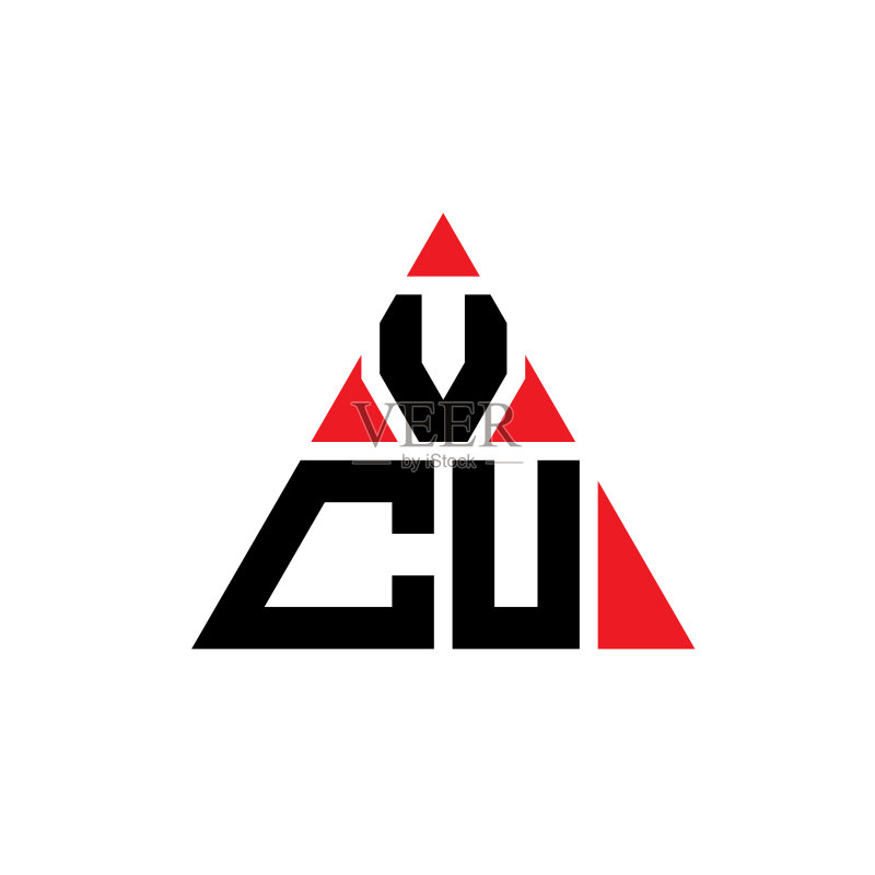 VCU三角形字母标志设计图标素材