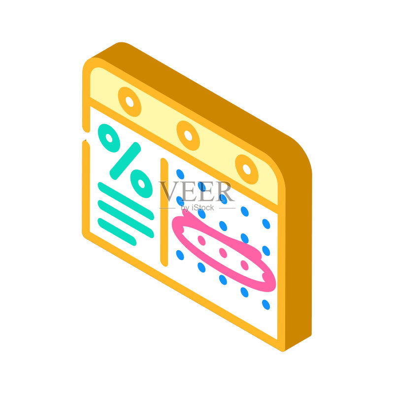 日历优惠周2.5D矢量插画图标素材