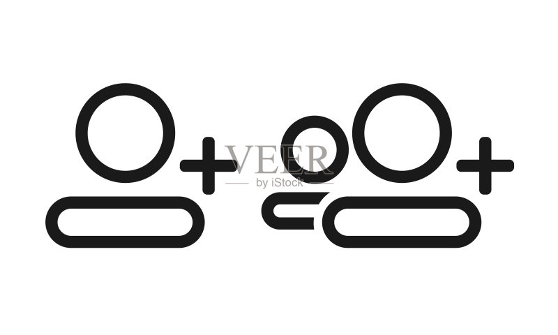 添加用户图标，新的个人资料帐户，添加新朋友，创建群组图标素材