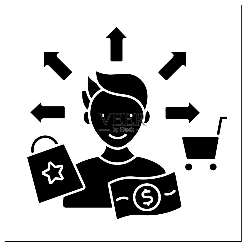行为分割glyph图标图标素材