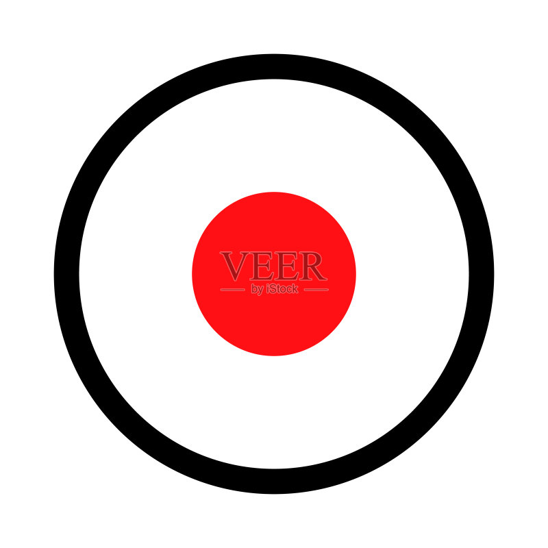 圆形日本国旗图标矢量图图标素材