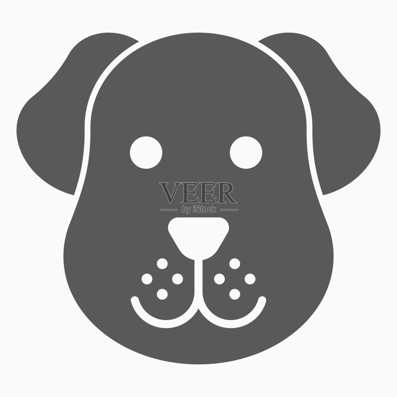 狗图标，小狗矢量插画图标素材