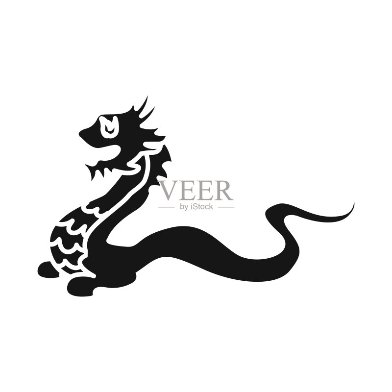 龙和十二生肖标志套装图标素材