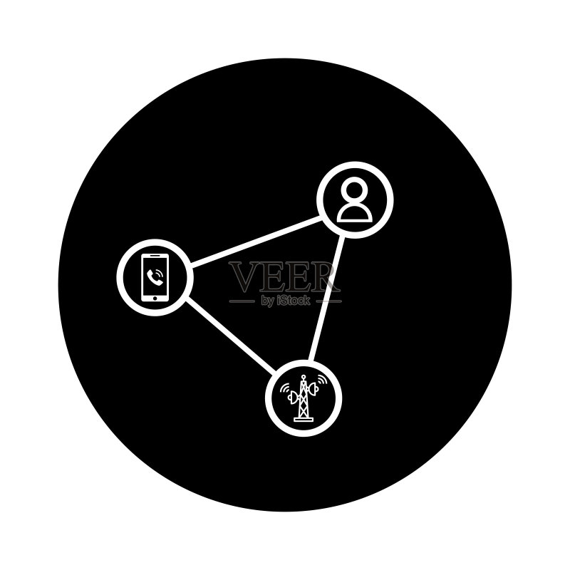 人连接智能网络图标图标素材
