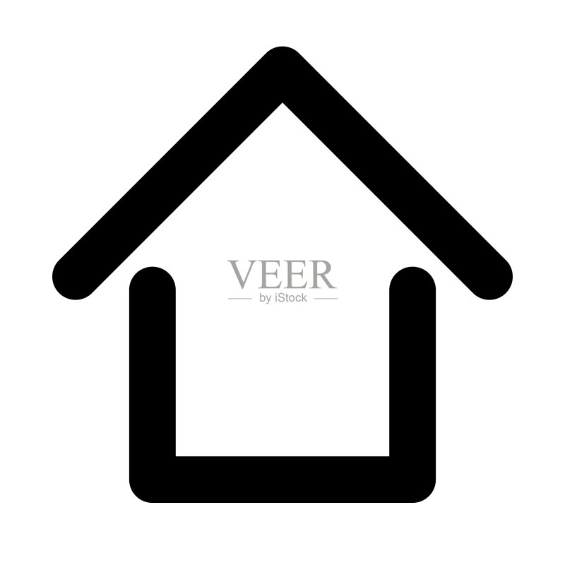 带有门图标的房屋图标矢量图图标素材