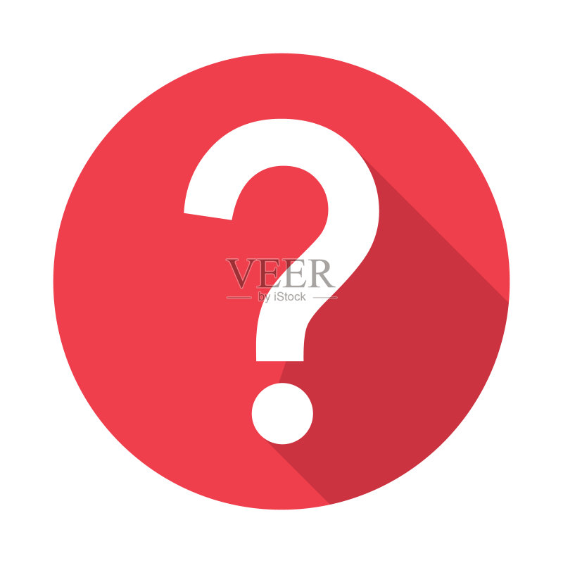 问号图标，帮助或提问气泡图形符号，Web常见问题解答矢量图图标素材