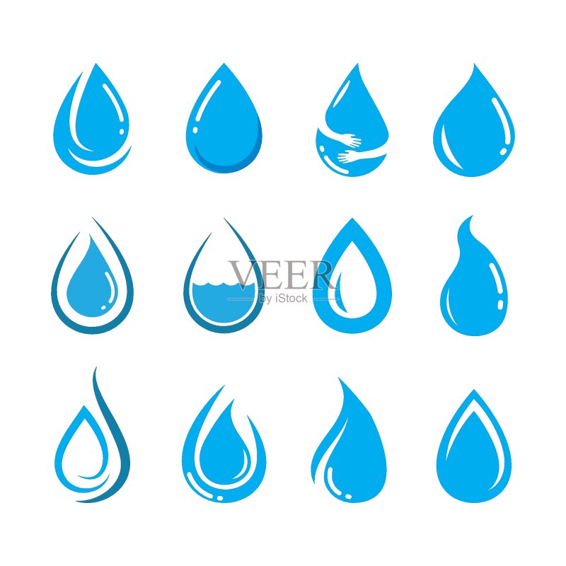水滴图标矢量图设计图标素材